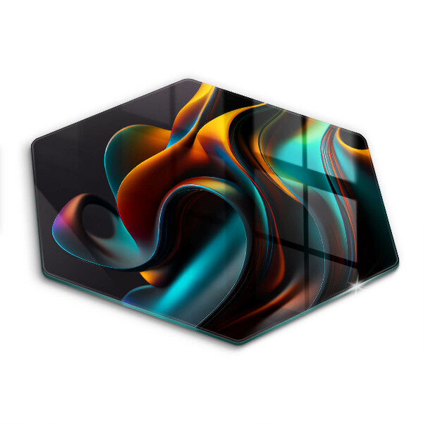Tagliere in vetro Astrazione colorata