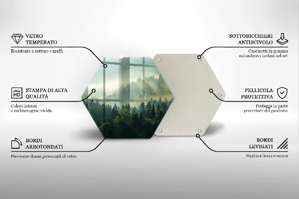 Tagliere in vetro Paesaggio Veduta della foresta