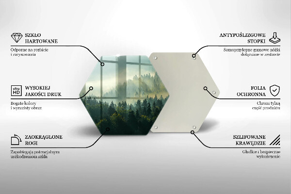 Tagliere in vetro Paesaggio Veduta della foresta