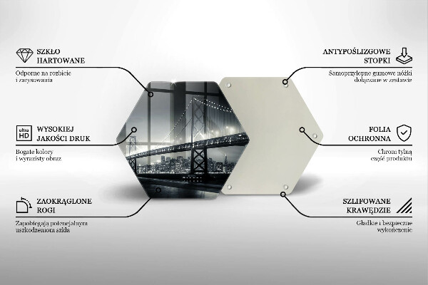 Tagliere in vetro Ponte Benjamin Franklin