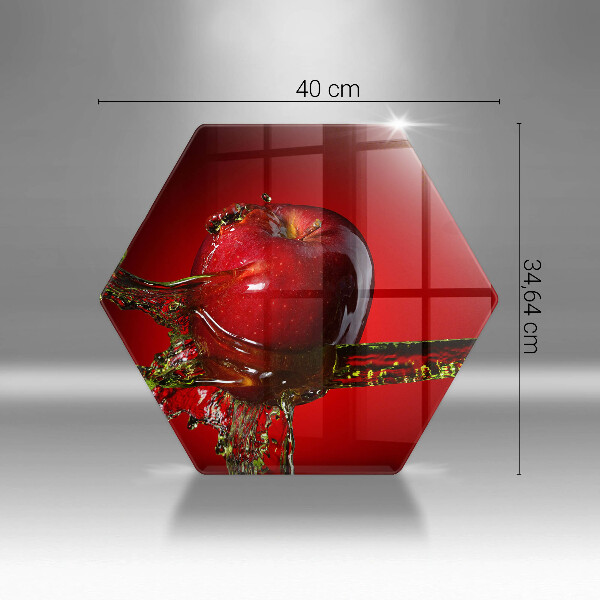 Tagliere in vetro Frutta di mela in acqua
