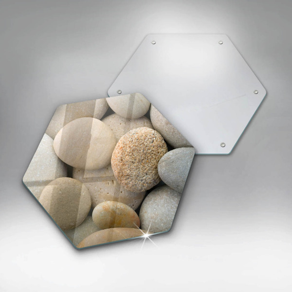 Tagliere in vetro Modello di pietre ovali