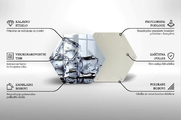 Tagliere in vetro Cubetti di ghiaccio