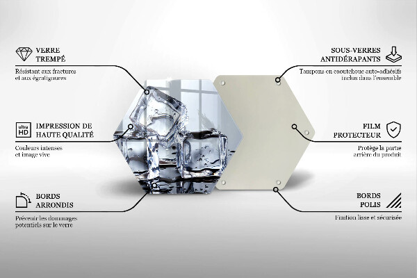 Tagliere in vetro Cubetti di ghiaccio