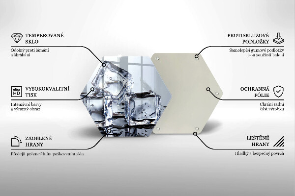 Tagliere in vetro Cubetti di ghiaccio