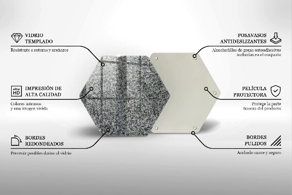 Tagliere in vetro Trama di pietra