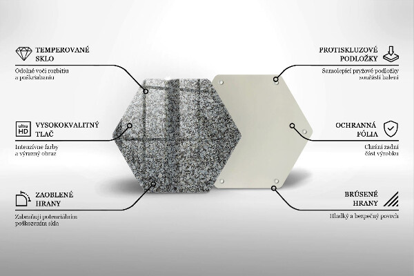 Tagliere in vetro Trama di pietra