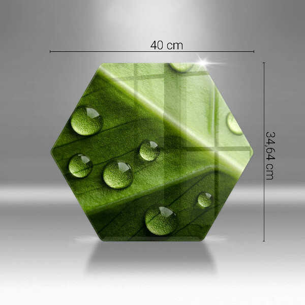 Tagliere in vetro Rugiada e foglia della natura