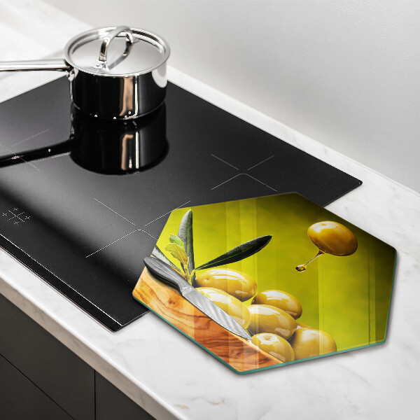 Tagliere in vetro Olive gustose