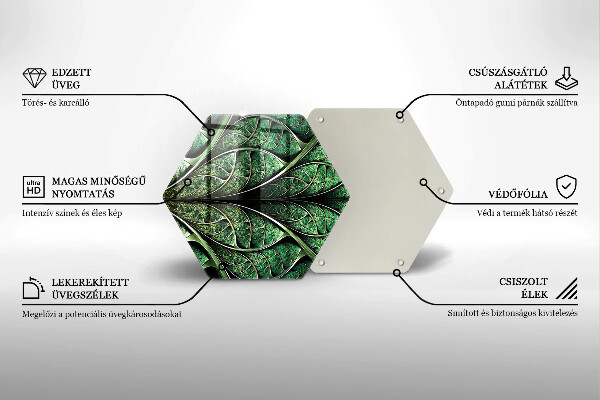Tagliere in vetro Struttura della nervatura fogliare