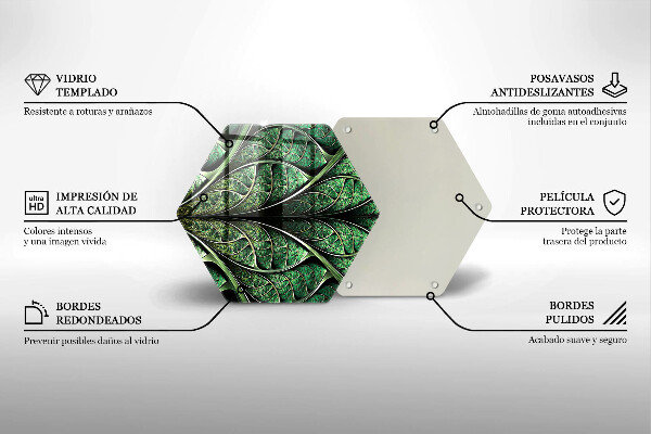 Tagliere in vetro Struttura della nervatura fogliare