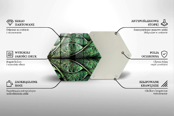 Tagliere in vetro Struttura della nervatura fogliare