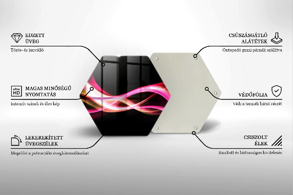 Tagliere in vetro Fumo al neon astratto