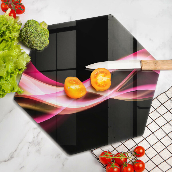 Tagliere in vetro Fumo al neon astratto