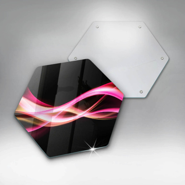 Tagliere in vetro Fumo al neon astratto