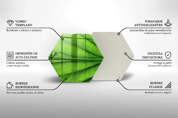 Tagliere in vetro Foglia della vena naturale