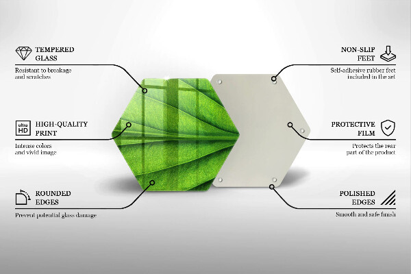 Tagliere in vetro Foglia della vena naturale
