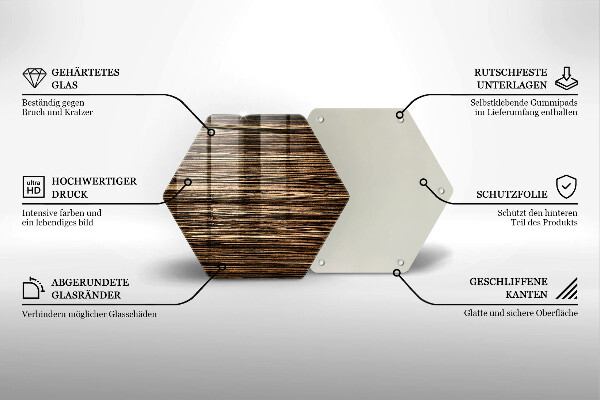 Tagliere in vetro Struttura del legno