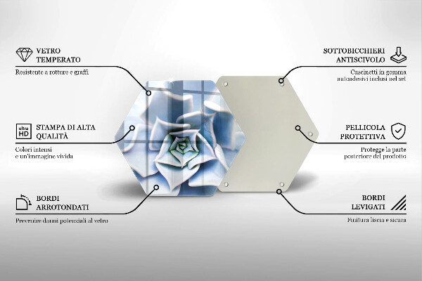 Tagliere in vetro Pianta da fiore