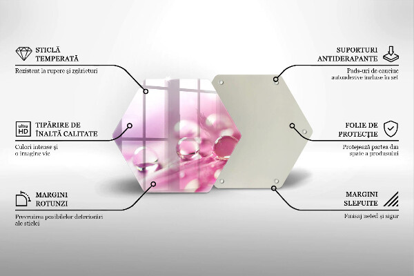 Tagliere in vetro Petali di fiori di rugiada