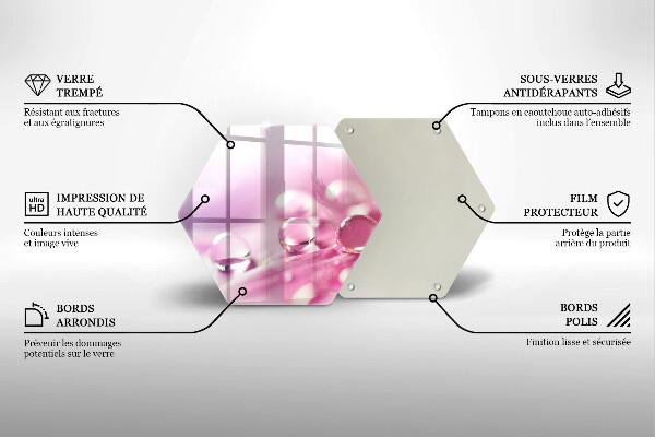 Tagliere in vetro Petali di fiori di rugiada