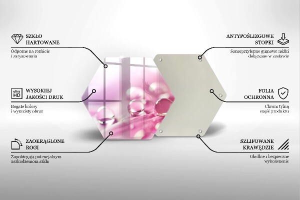 Tagliere in vetro Petali di fiori di rugiada