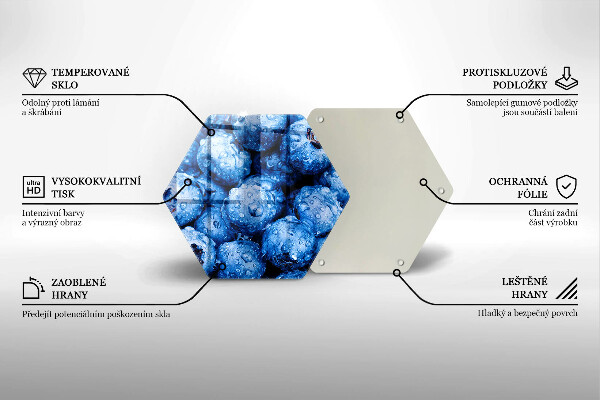 Tagliere in vetro Mirtilli succosi