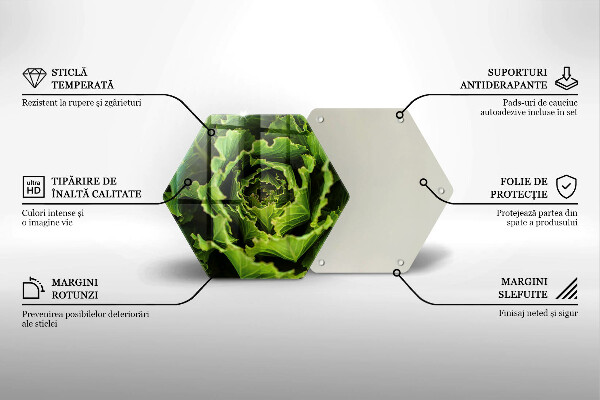 Tagliere in vetro Mangiare foglie di lattuga