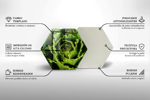 Tagliere in vetro Mangiare foglie di lattuga