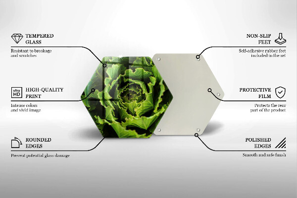 Tagliere in vetro Mangiare foglie di lattuga