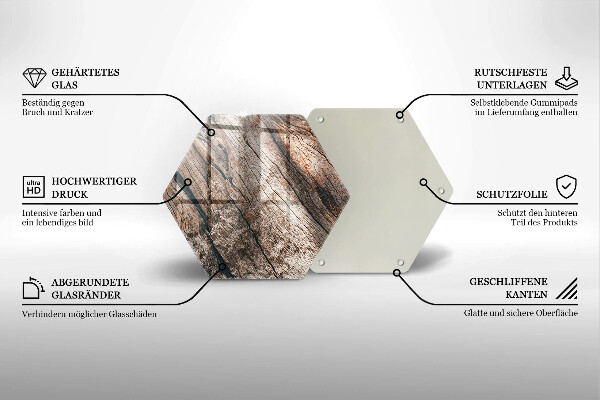 Tagliere in vetro Struttura in legno