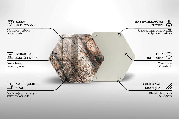 Tagliere in vetro Struttura in legno