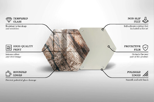 Tagliere in vetro Struttura in legno