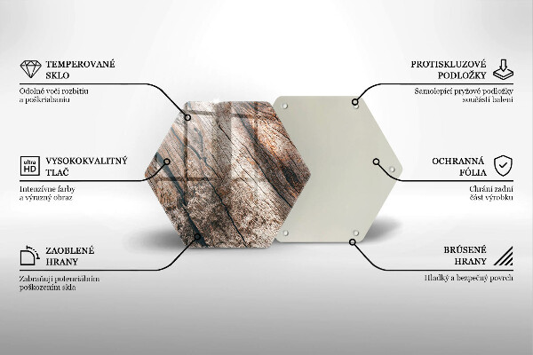 Tagliere in vetro Struttura in legno