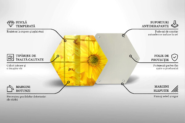 Tagliere in vetro Petali di fiori