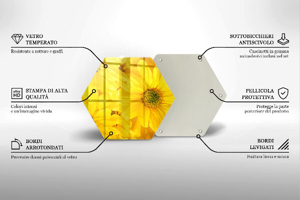 Tagliere in vetro Petali di fiori