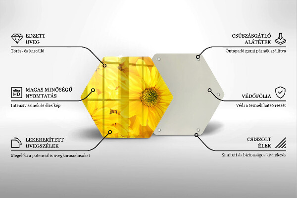 Tagliere in vetro Petali di fiori