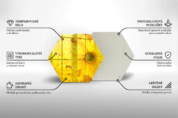 Tagliere in vetro Petali di fiori