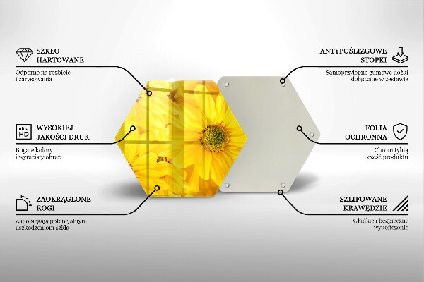 Tagliere in vetro Petali di fiori