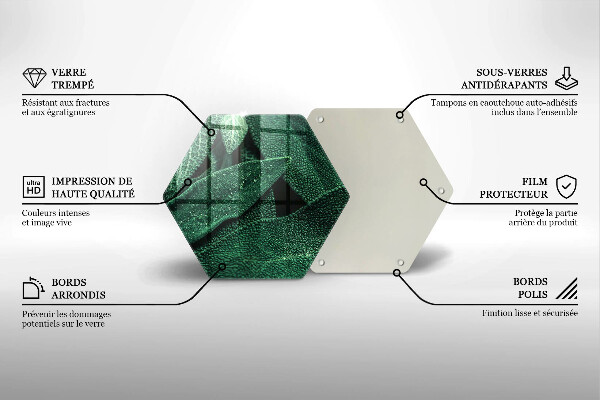 Tagliere in vetro Le foglie della pianta