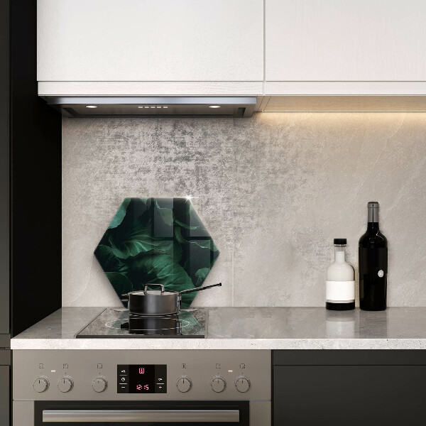 Tagliere in vetro Foglie selvatiche scure