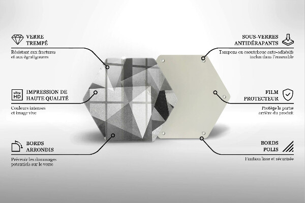 Tagliere in vetro Astrazione tagliente concreta