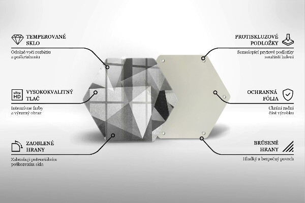 Tagliere in vetro Astrazione tagliente concreta