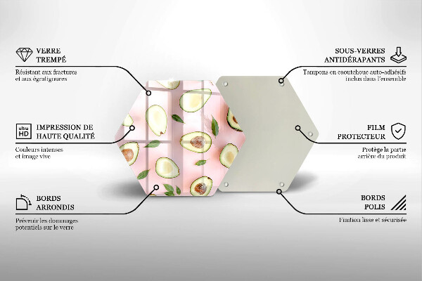 Tagliere in vetro Modello di avocado