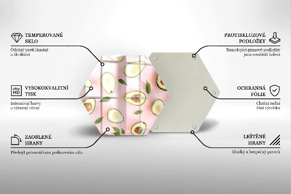 Tagliere in vetro Modello di avocado