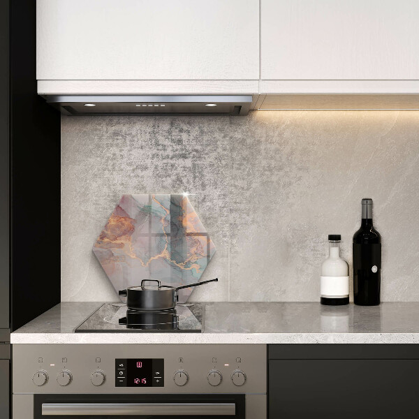 Tagliere in vetro Marmo con oro