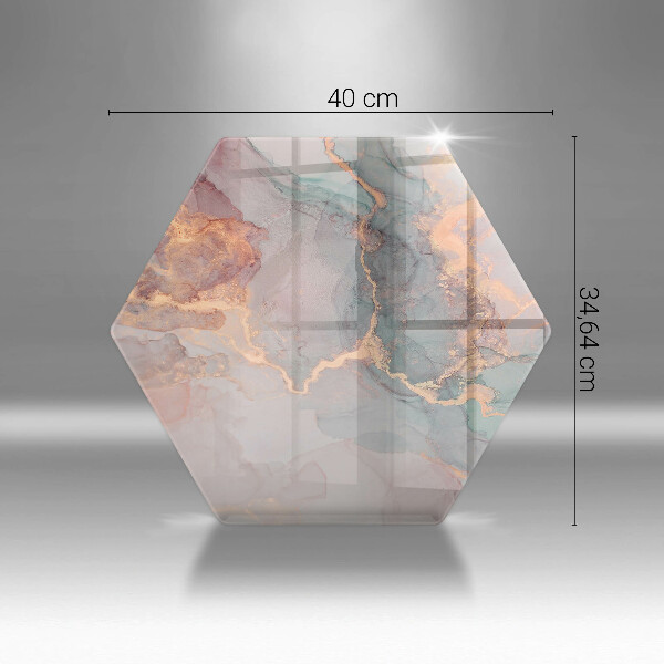 Tagliere in vetro Marmo con oro