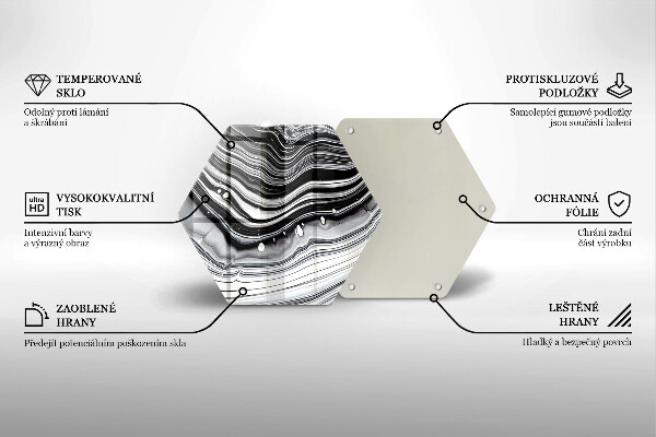 Tagliere in vetro Astrazione dell'inchiostro