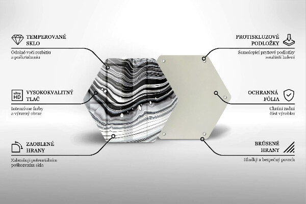 Tagliere in vetro Astrazione dell'inchiostro