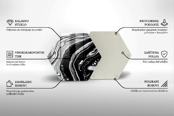 Tagliere in vetro Astrazione dell'inchiostro